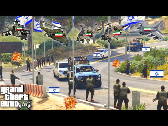 Israeli Secret Gas Supply Convoy Badly Destroyed by Irani Fighter Jets, Drone & Helicopter - GTA V