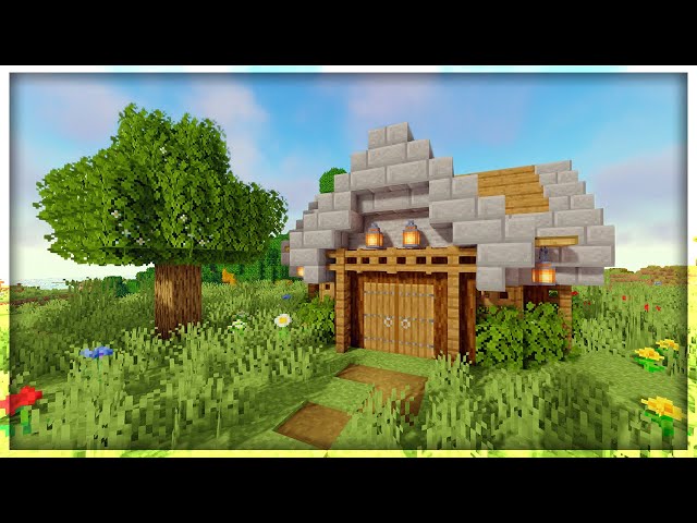 Minecraft Tutorial | How to Build a Simple Starter House | Survival House