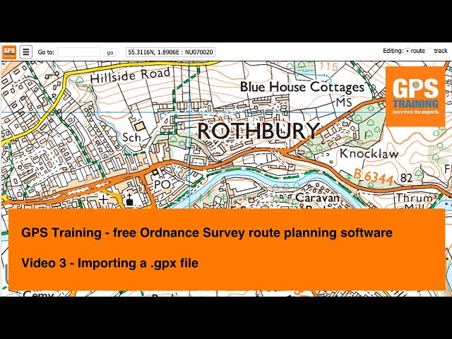 Free Ordnance Survey route planning software - 3 - Importing .gpx files