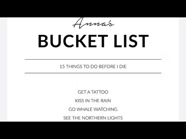 Doing my own bucket list for 2025