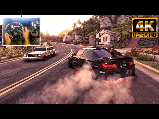 BMW M5 1700HP Street Drift- The Crew Motorfest | Thrustmaster T128 Steering Wheel