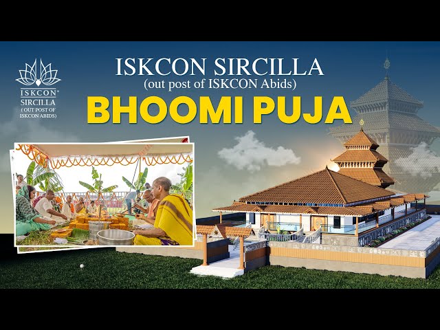 Bhoomi Puja ceremony of ISKCON Sircilla (Outpost of ISKCON Abids) #bhumipuja #bhoomipooja #iskcon