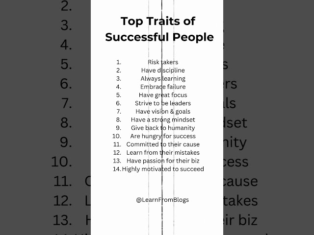 14 Traits of Successful People You Need to Know