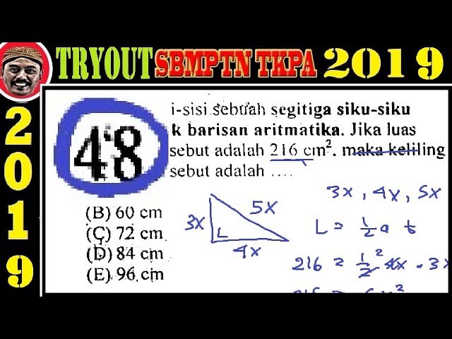 tryout SBMPTN 2019 TKPA , matematika dasar no 48 deret aritmatika