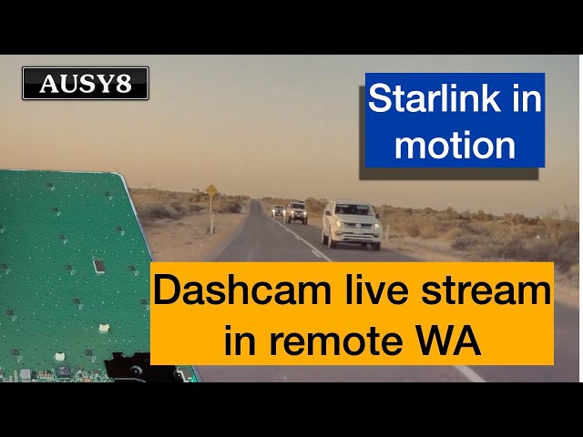 Dashcam live stream - Port Gregory to Horrocks via Starlink in motion #Starlink #Tesla #livestream