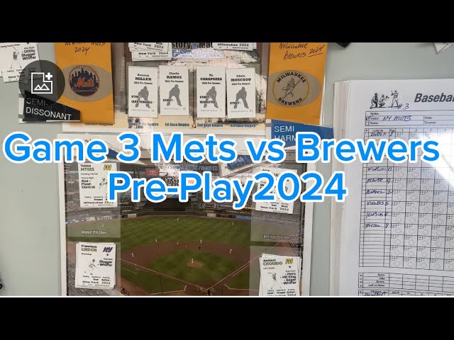 MLB Pre-Play. Game 3. Mets vs Brewers. History Maker Baseball.