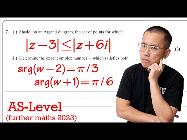 This is how they asked complex number problems on the 2023 AS-Level further maths paper