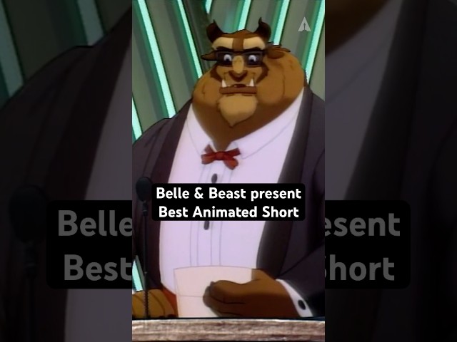 Belle, The Beast, & Chip From 'Beauty and the Beast' Present Best Animated Short At The 64th #Oscars