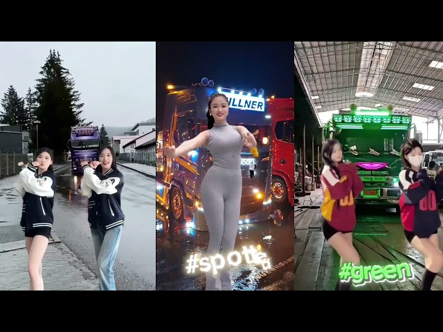 Girls spotted Dancing to Papap Dol with nhay3pro horn, #trending #virals #shorts #trucking #fypシ