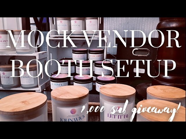 Candle Business Vlog || MOCK VENDOR BOOTH SETUP || 1,000 subscribers GIVEAWAY!