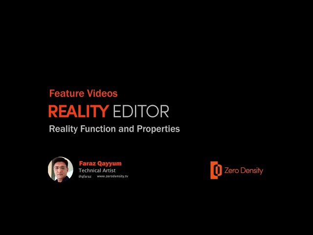 Reality Editor | Reality Function and Properties