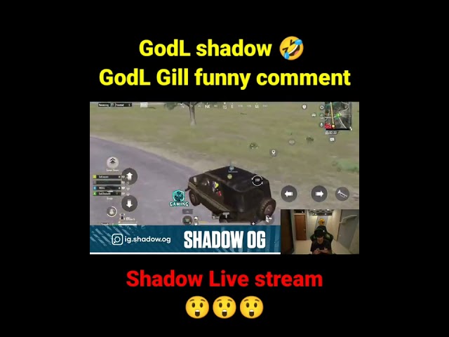 GodL shadow funny comment🤣 || Shadow live stream #shorts #godlike #amop #godlshadow #bgmi #pubg