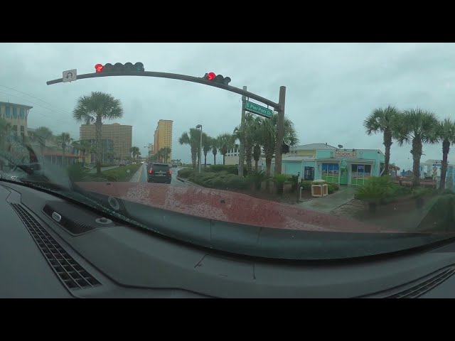 Rainy drive down front beach road ( Panama City Beach )