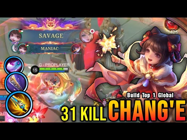 31 Kills + SAVAGE!! Deadly Midlane Chang'e with Hybrid Build!! - Build Top 1 Global Chang'e ~ MLBB