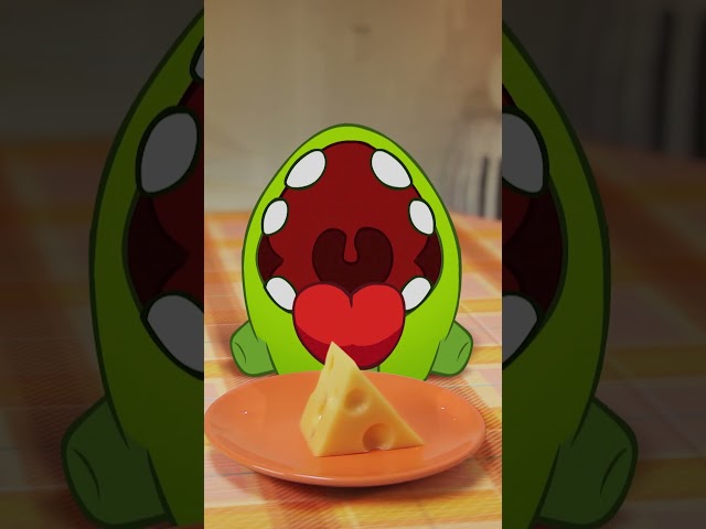 Om Nom’s Reaction to Cheese Will Make You Laugh! 😂🧀 #cartoon #omnomstories #funny #shorts