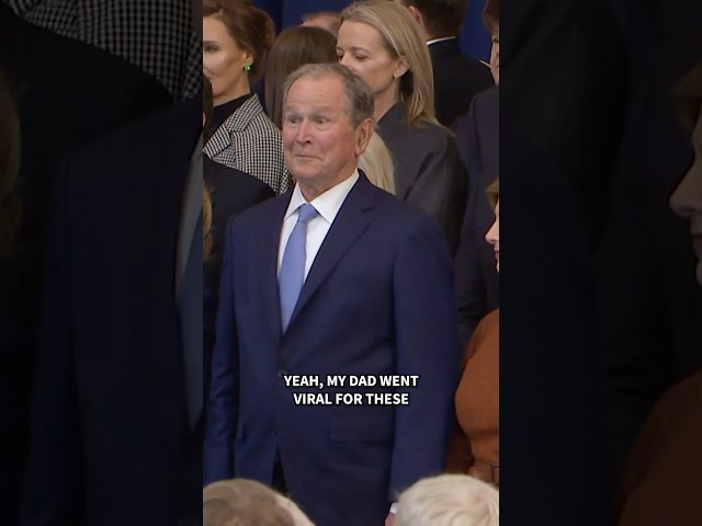 See George W. Bush's viral facial expressions at inauguration