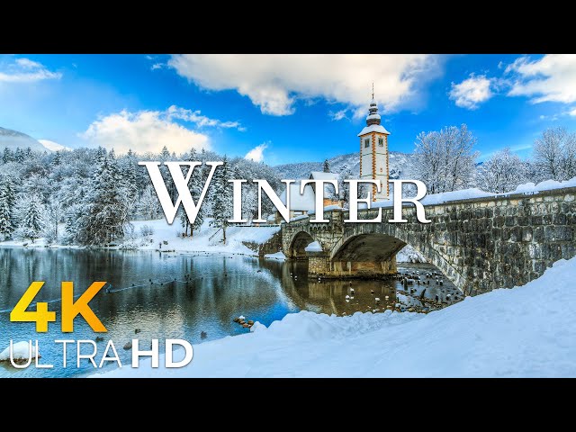 Europe 4K-Enchanting Winter Wonderland • Stunning Footage, Scenic Relaxation with Calming Music