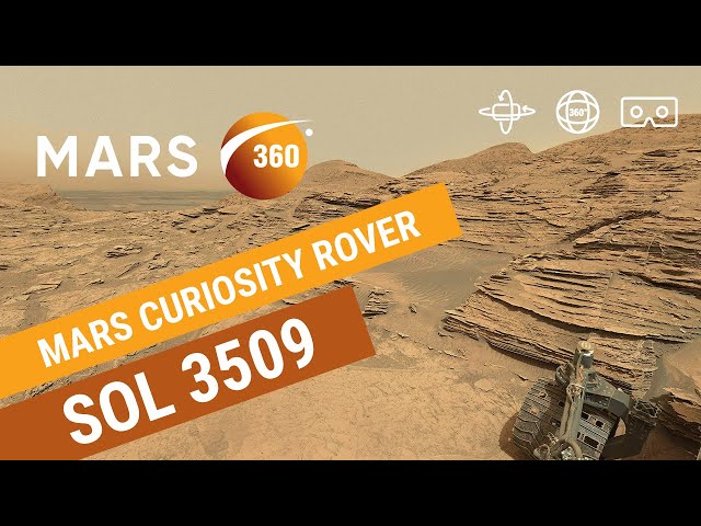 Mars 360: NASA's Mars Curiosity Rover - Sol 3509 (360video 8K)