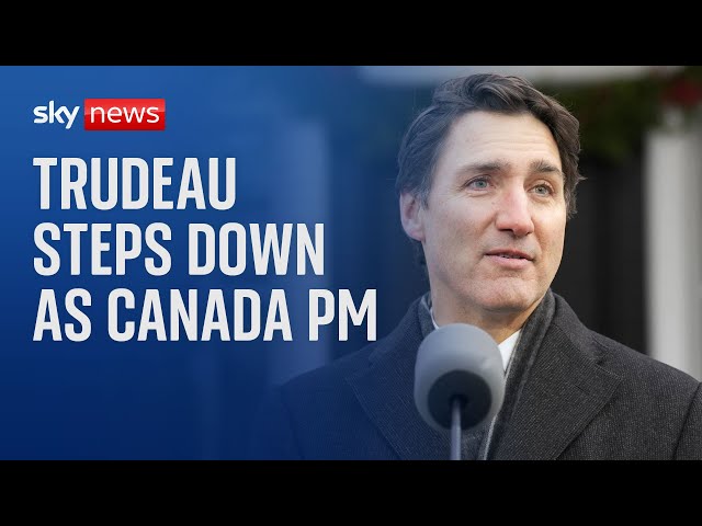 Canadian prime minister Justin Trudeau announces resignation