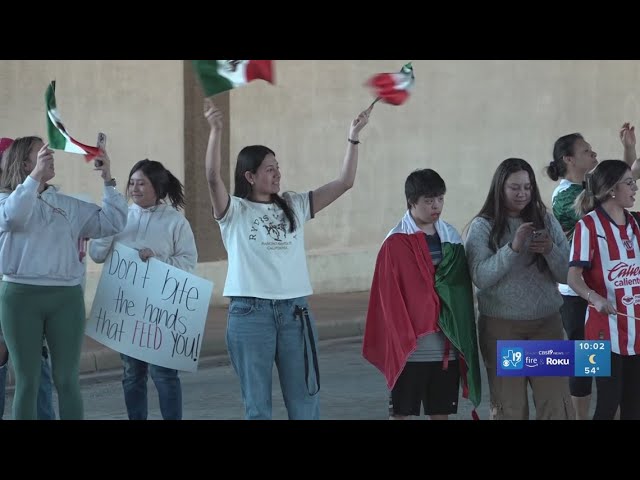 Protesters in Jacksonville show opposition to Trump's immigration policies