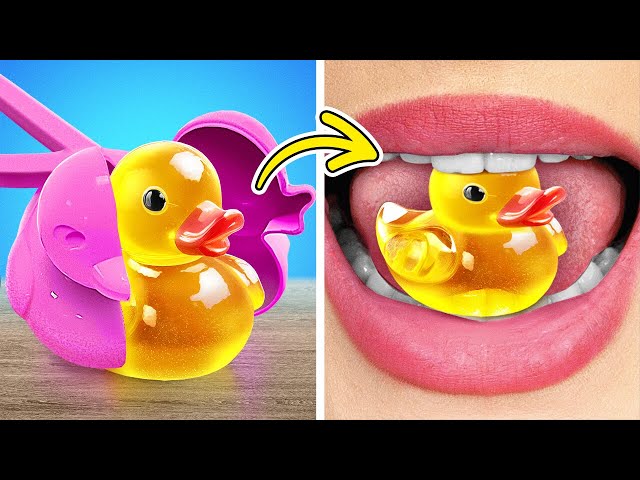 DIY Cute Jelly Duck 🐥🌈 *ASMR Rainbow Sweets And Candies With Unicorn*