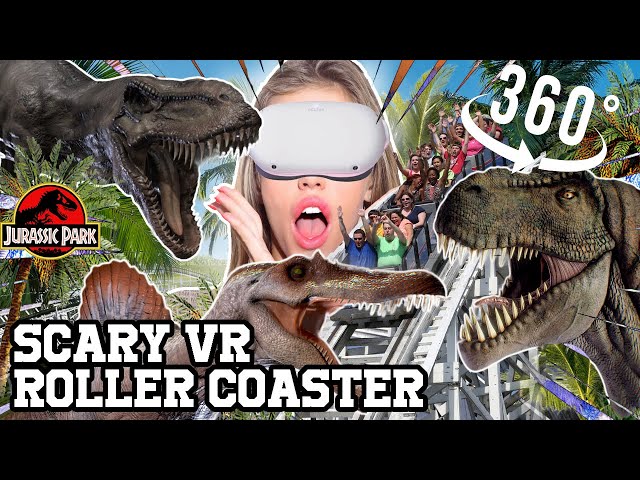 The best VR 360 ROLLER COASTER, "JURASSIC PARK" #360 #vr360 #360video #rollercoaster #vrecorder #vr