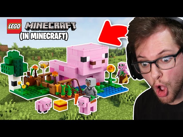 🔴 - BUILDING LEGO MINECRAFT IN MINECRAFT! (21268) The Baby Pig House [LMIM #0001]