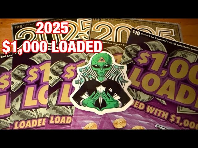 2025 & $1,000 Loaded Tickets‼️California Lottery Scratchers🤞🍀🍀🍀