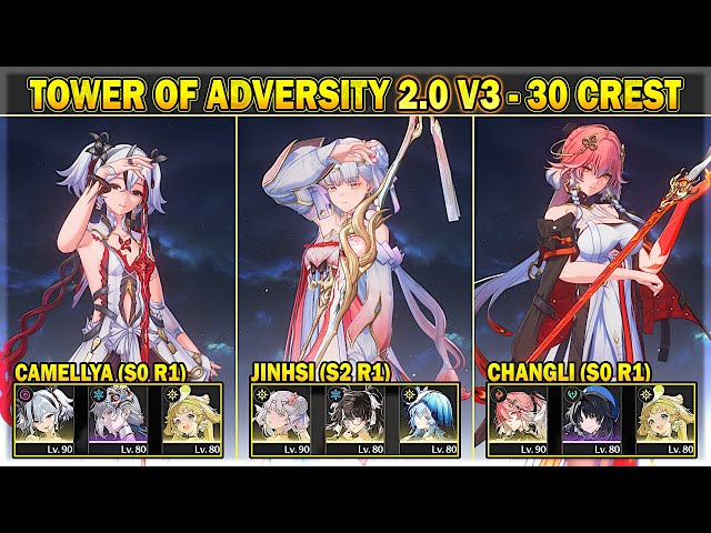 [NEW ToA] Jinhsi, Camellya, Changli - Tower of Adversity 2.0 Phase 3 - 30 Crest | Wuthering Waves