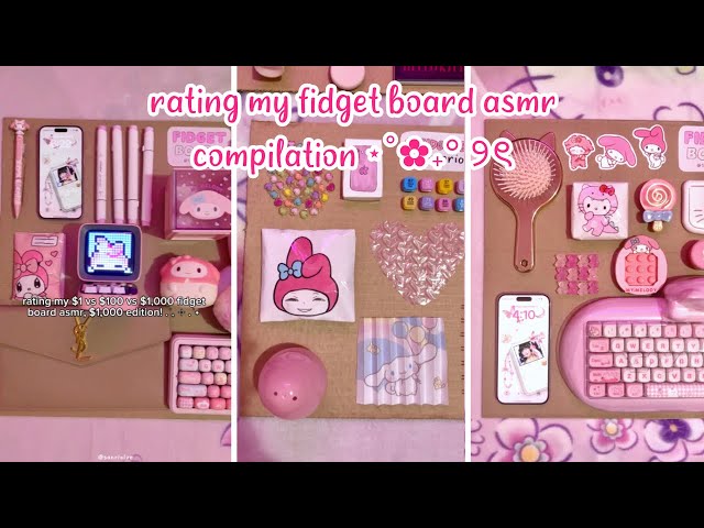 rating my fidget boards asmr 💕compilation ❄️2024 | sanriolve