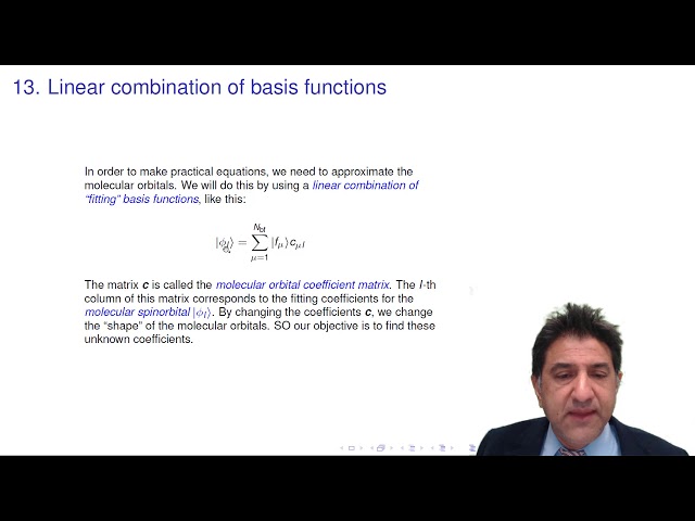 13. Linear combinations of basis functions