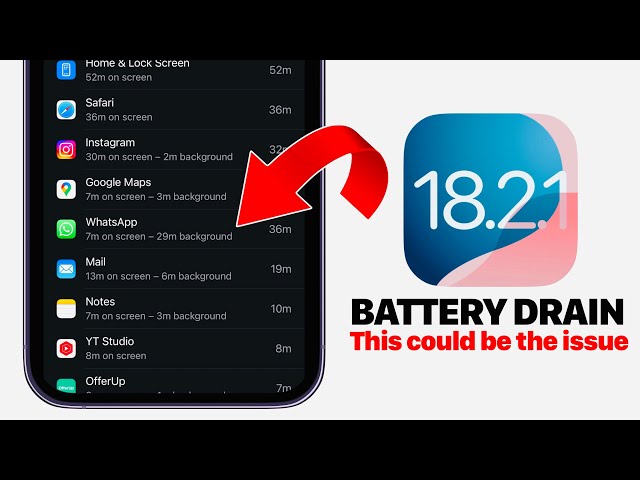 iOS 18.2.1 - Fix Battery Drain on iPhone