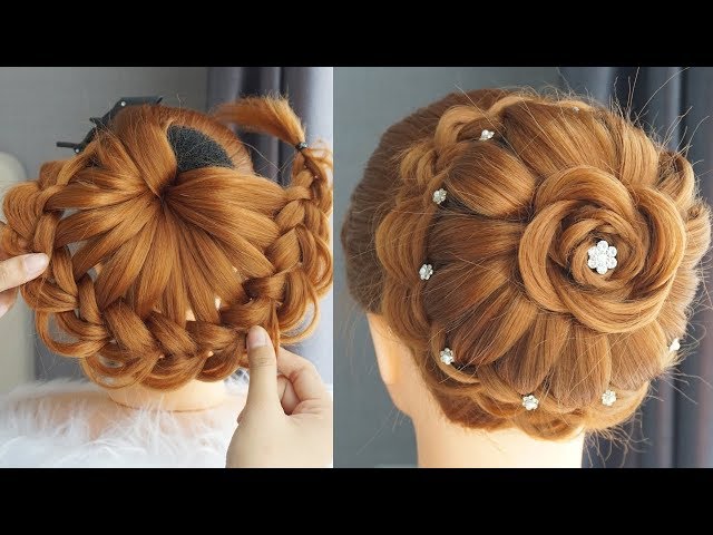 Most Beautiful Bun Hairstyle For Wedding | Easy Hairstyle For Party