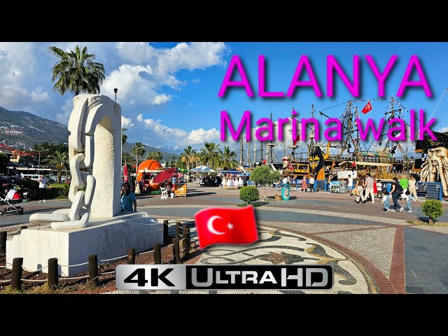 🇹🇷 TURKEY ALANYA 4K Walk to Marina 21.04.2023 4K 60fps HDR no commentary