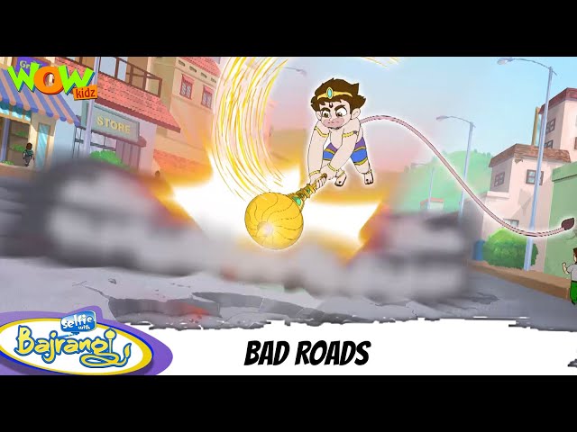 Selfie With Bajrangi | Bad Roads | Compilation -03| Hindi Cartoon For Kids | Wow Kidz