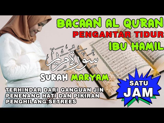 Bacaan Al Quran Pengantar Tidur IBU HAMIL Penenang Hati & Pikiran || SURAH MARYAM MERDU 1 JAM