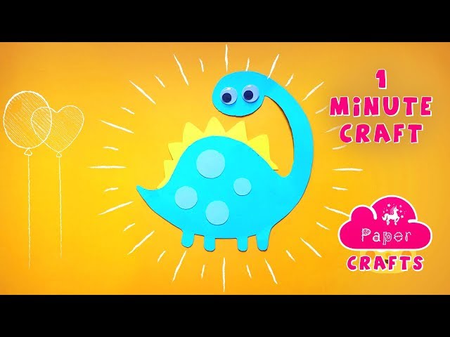 Easy Origami Paper Dinosaur Craft Idea - 3D DIY Paper Crafts - 1 Minute Crafts