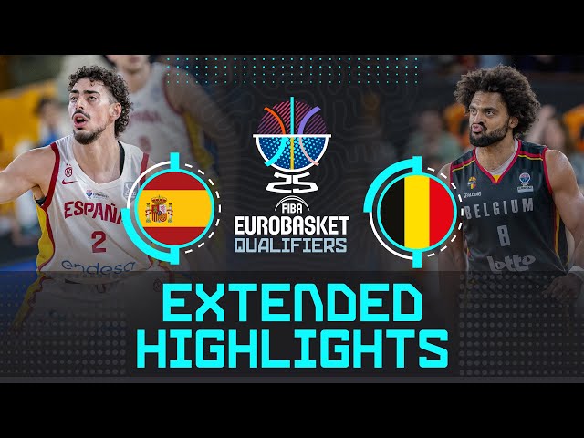 Spain 🇪🇸 vs Belgium 🇧🇪 | Extended Highlights | FIBA EuroBasket 2025 Qualifiers