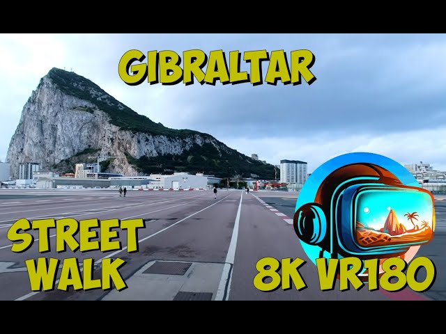 02 Gibraltar walking across an active international airport runway 8K 4K VR180 3D Travel