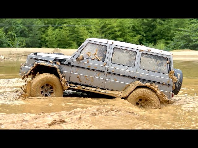 1/10 Scale RC Car : Benz G500(AXIAL SCX10 III) Mud Bash #10