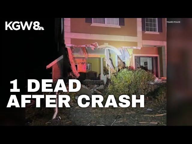 Man dies in car crash into Tigard home; speed suspected