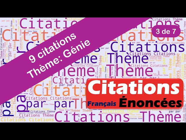 Citations - Génie (3 de 7)