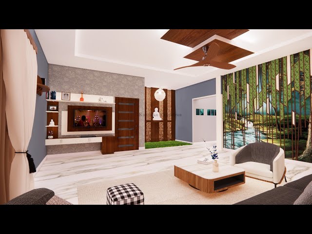 walkthrough living room | 3d animation |Interior design ideas|Black moon