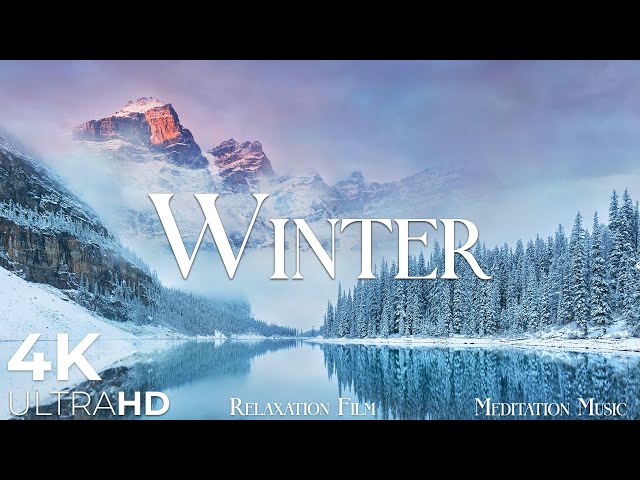 Winter • 4K Nature Relaxation Film • Peaceful Relaxing Music • Video UltraHD