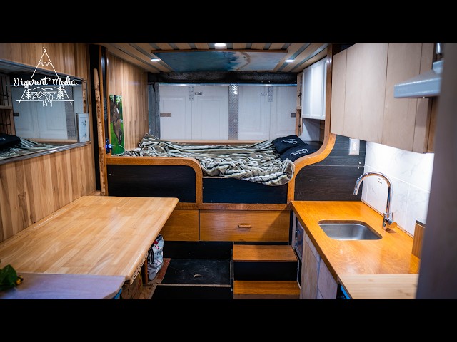 Box Van turned into a condo on wheels on a low budget! | Van Life Tour