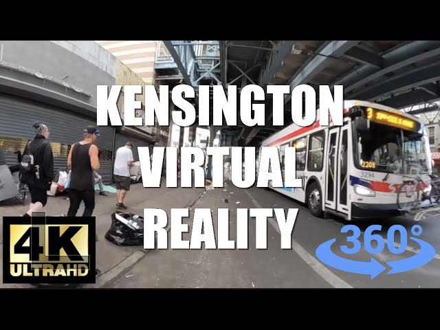 HELL UNDER THE EL | 360° Kensington Hood Philadelphia 4K (MOVE YOUR PHONE AROUND!) Interactive VR