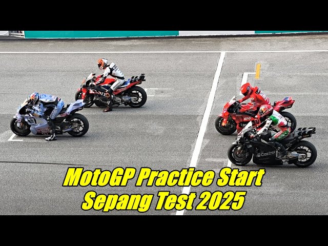 MotoGP Launch Control Holeshot Practice Start on Final day Sepang Test 2025