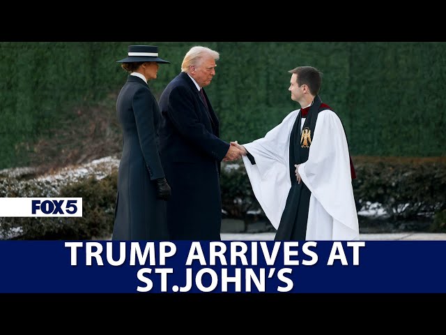 President-elect Trump arrives at St. John's Church