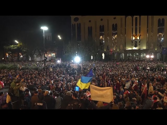 “We don’t want Russia” -Tens of thousands rally in Georgia to denounce parliamentary election