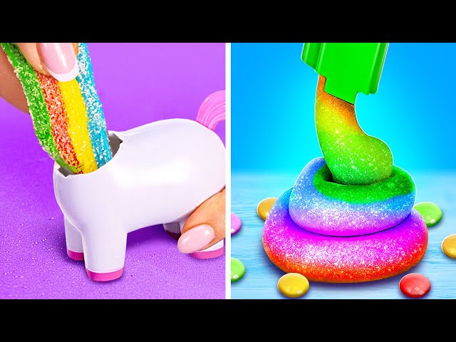 Geng Slime 🦄 ASMR Unicorn Dan Permen Gila* #shorts